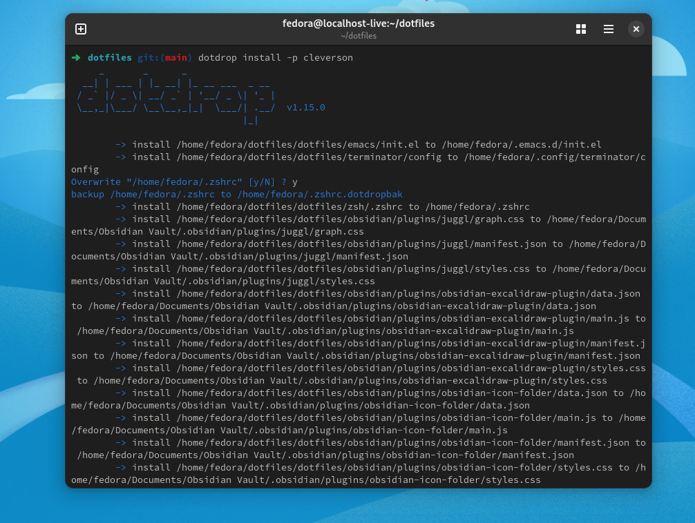 imagem da resposta do dotdrop